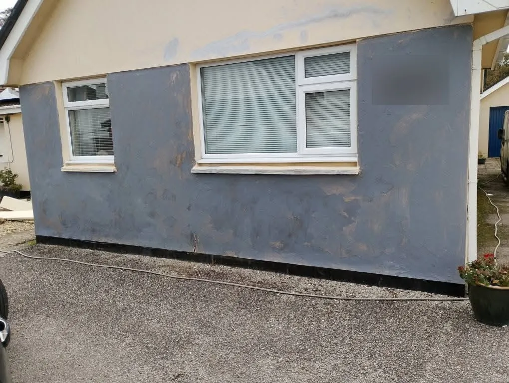 Before: Scratch coat on, then the finished render