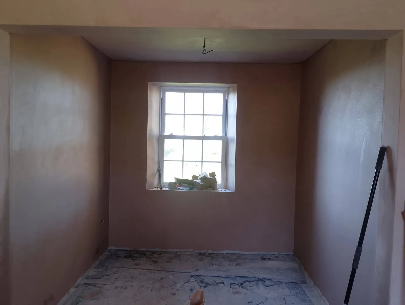 Room re-plastered